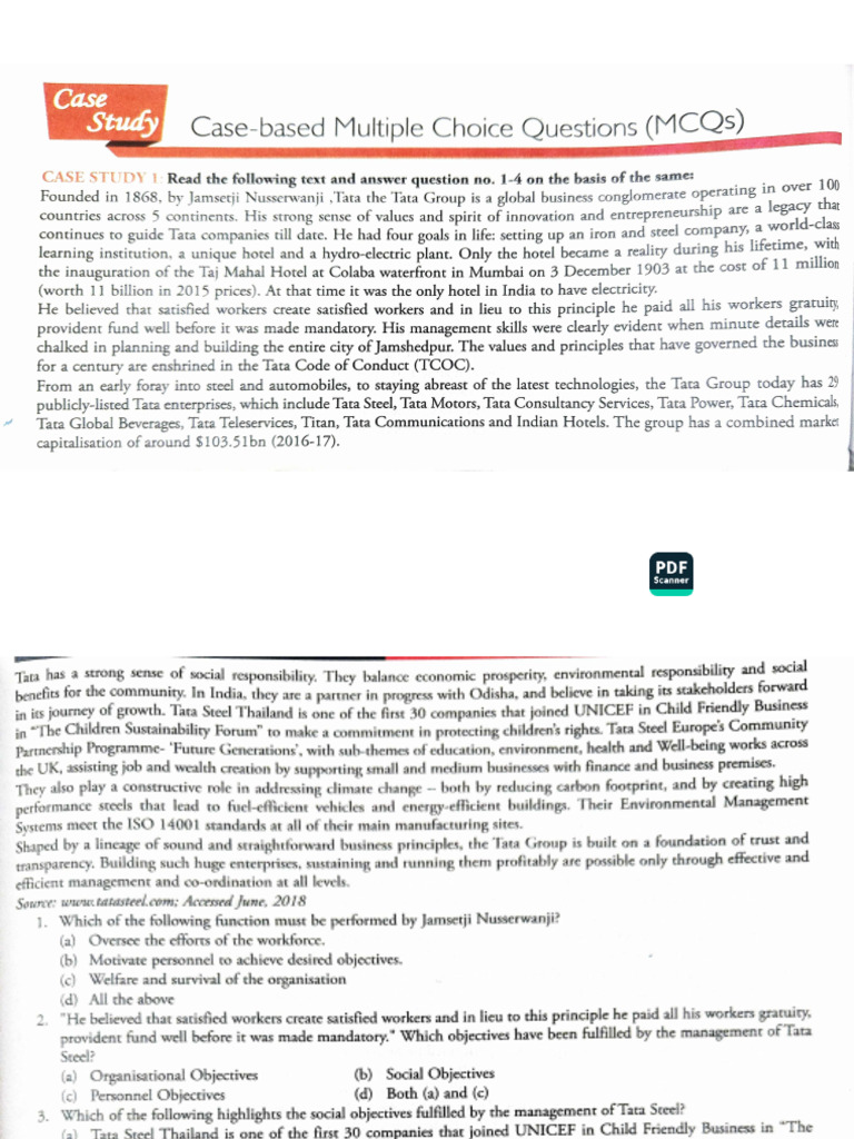 Case Based Questions - Chapter 1 | PDF