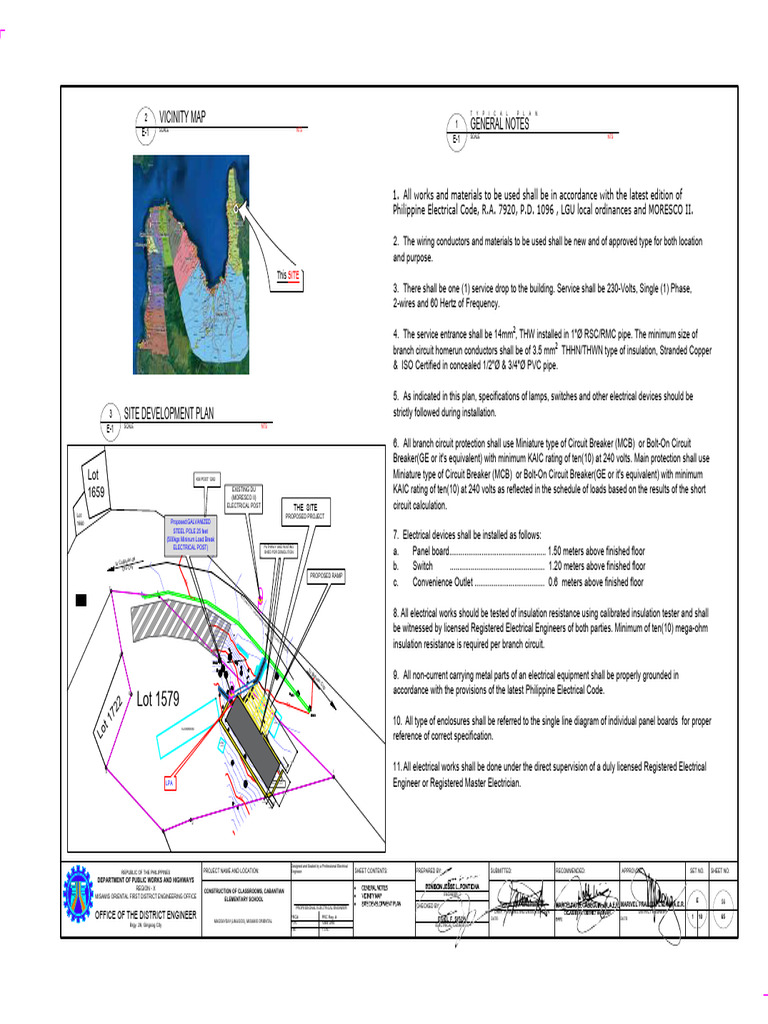 Electrical Specifications for Service Post | PDF | Electrical Wiring ...