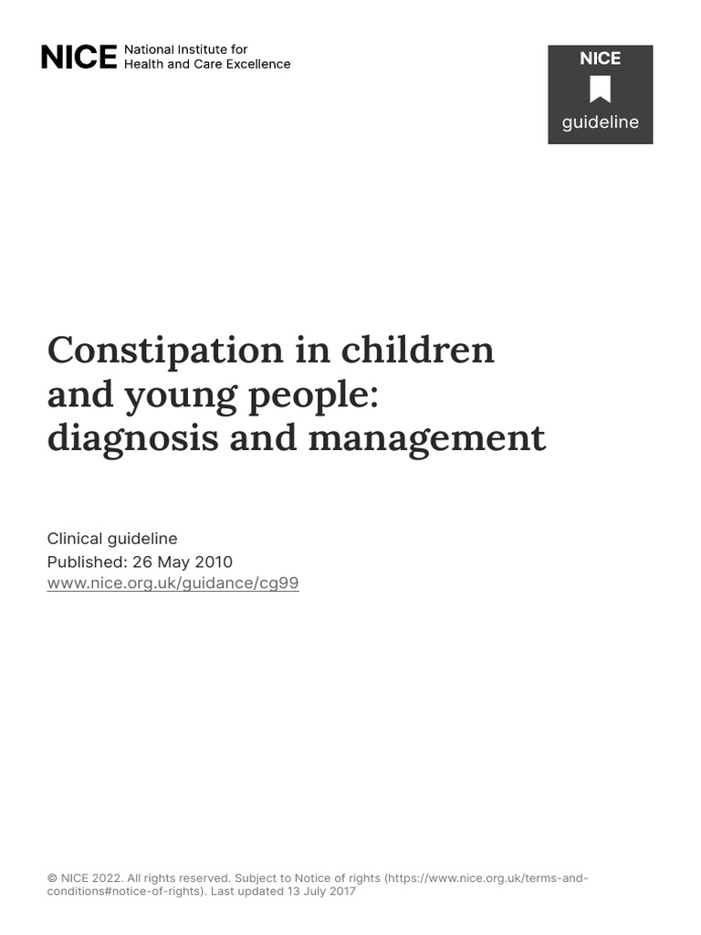 Managing Childhood Constipation Guide | PDF | Constipation | Human Feces