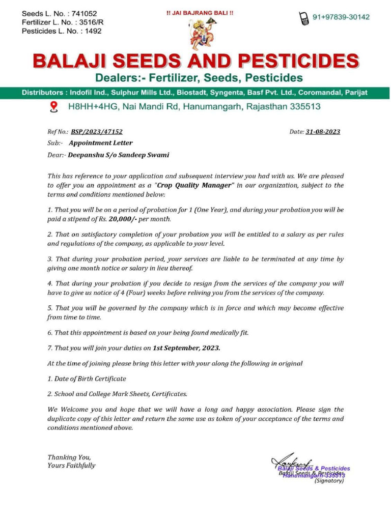 Experience Documents | PDF