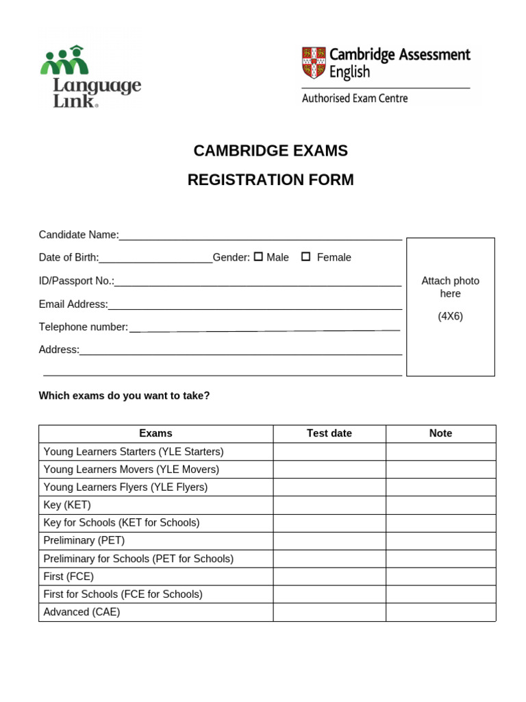 Form 1 - Registration Form | PDF