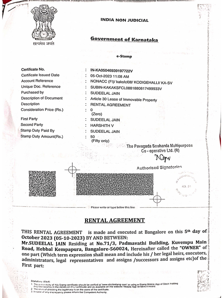 Rent Agreement | PDF