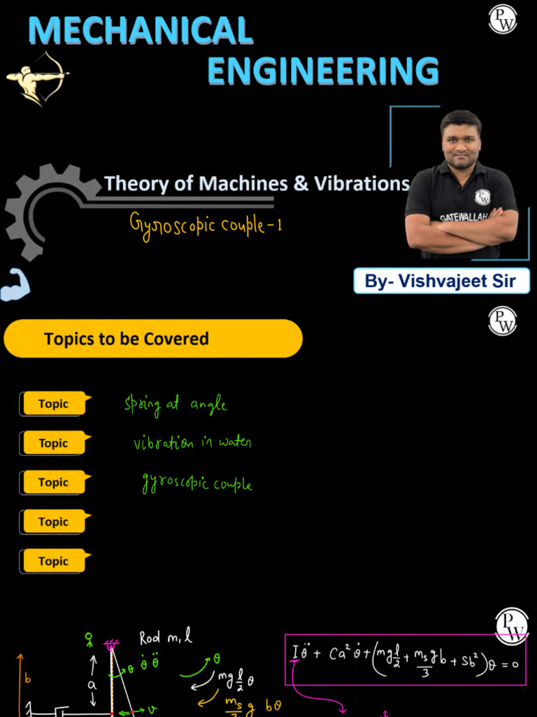 Gyroscopic Couple 01: Class Notes 2 | PDF