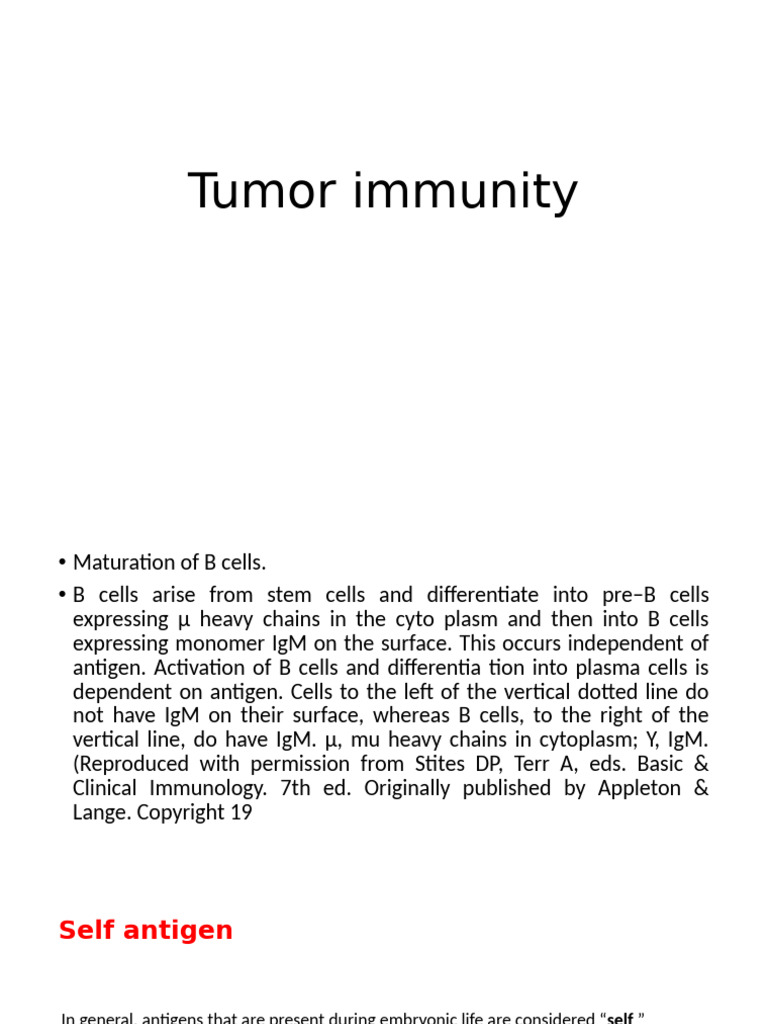 Tumor Immunity and Autoimmunity Overview | PDF | Immune Tolerance ...