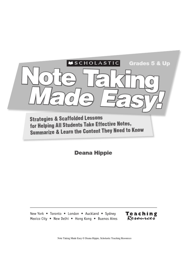 Note Taking Made Easy | Reading Comprehension | Shape | Free 30-day