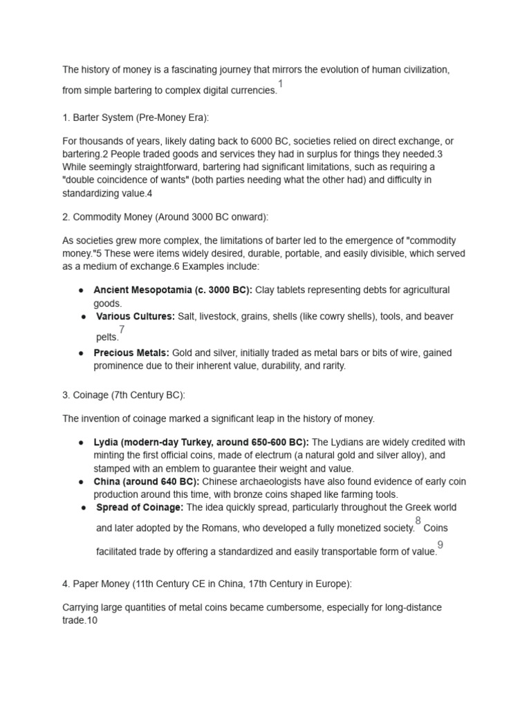 The History of Money Is A Fascinating Journey That Mirrors The