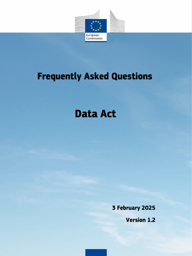 FAQs Data Act lvzHhIWD6898kQriOIh8SMbPco4 108144 | PDF | Trade Secret ...
