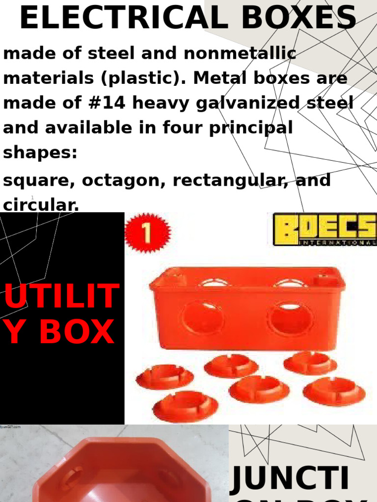 Types of Electrical Boxes and Devices | PDF