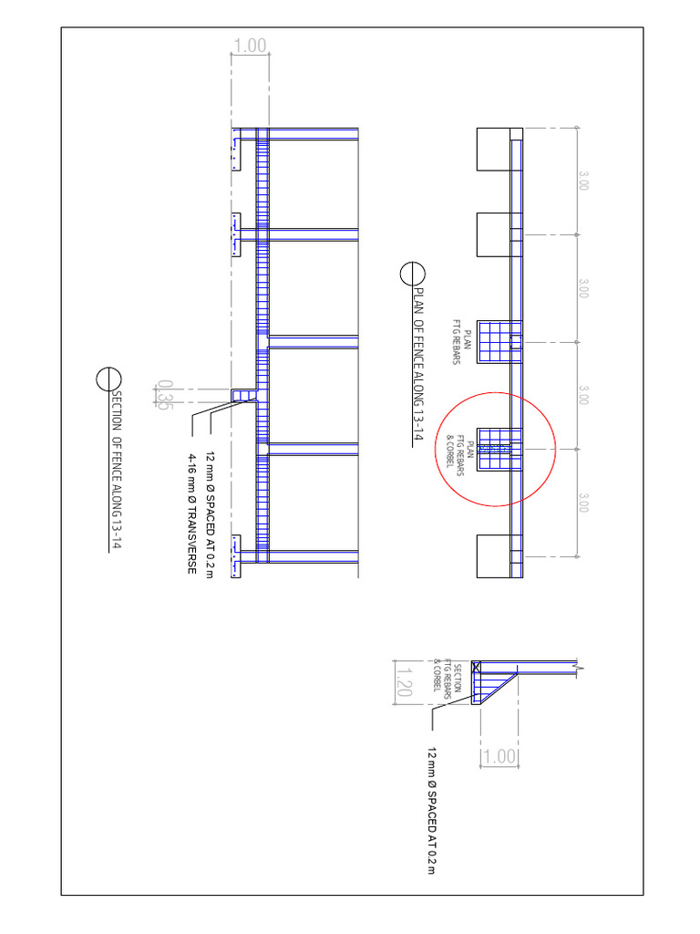 Fence and Foundation Rebar Plans | PDF