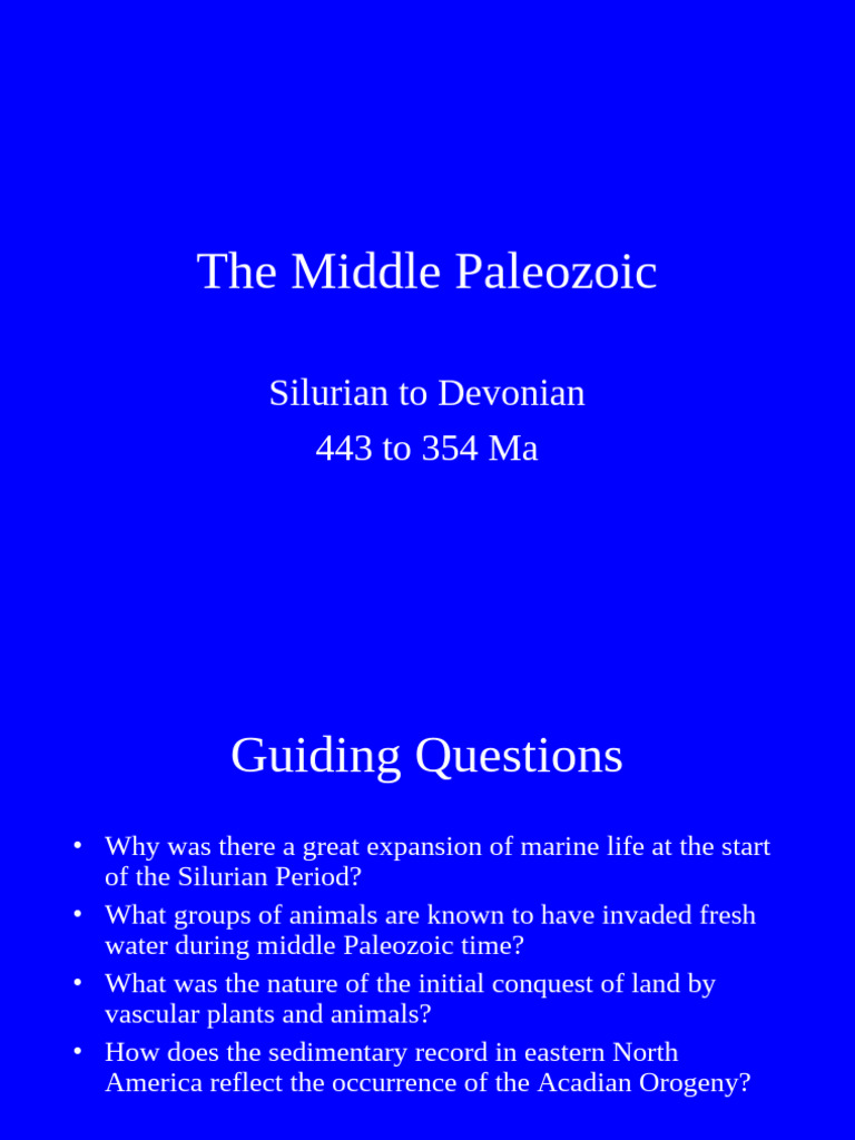 15 Middle Paleozoic | PDF | Fish