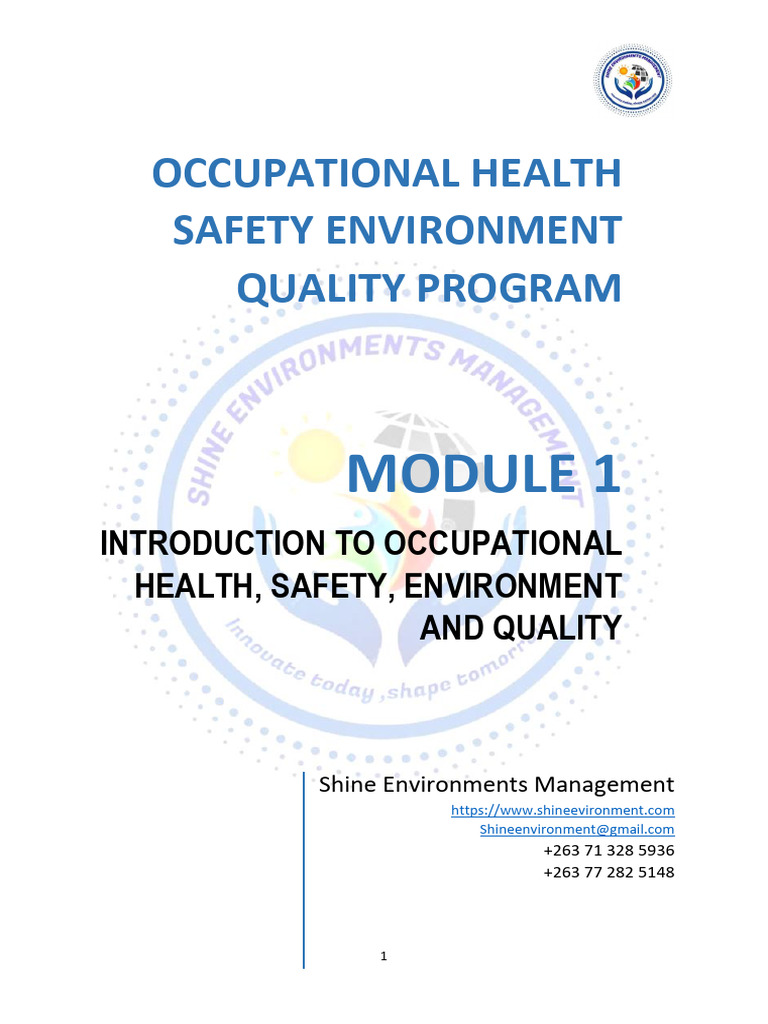 Introduction to SHEQ Management Systems | PDF | Occupational Safety And ...
