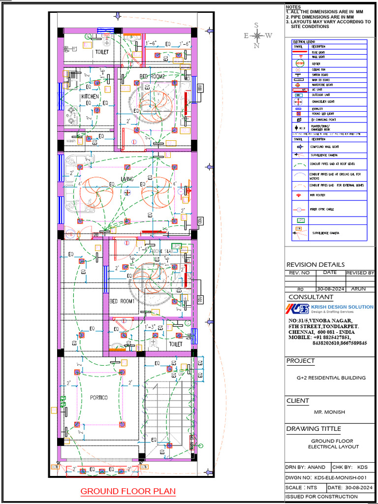 Electrical Layout for G+2 Building | PDF