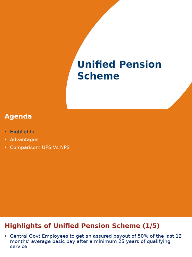Unified Pension Scheme Overview | PDF | Pension | Life Annuity