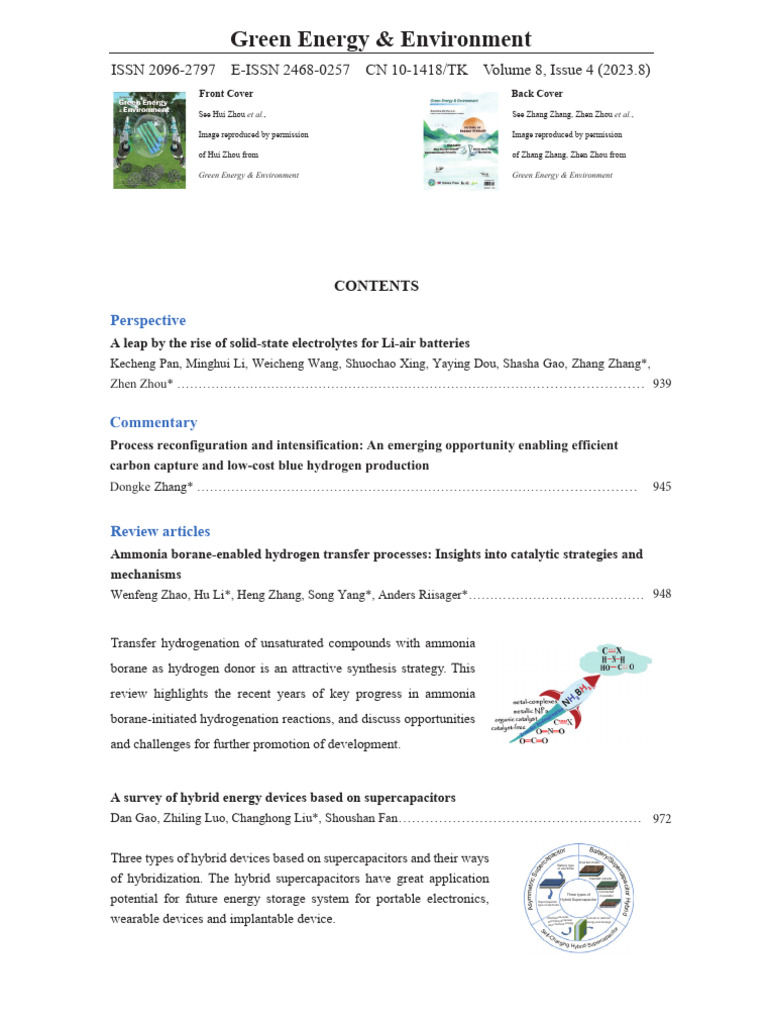 Advances in Green Energy Technologies | PDF | Catalysis | Silicon Dioxide