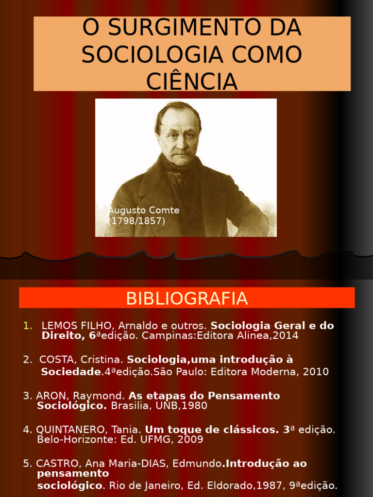 Surgimento da Sociologia e Positivismo | PDF | Positivismo | Sociologia