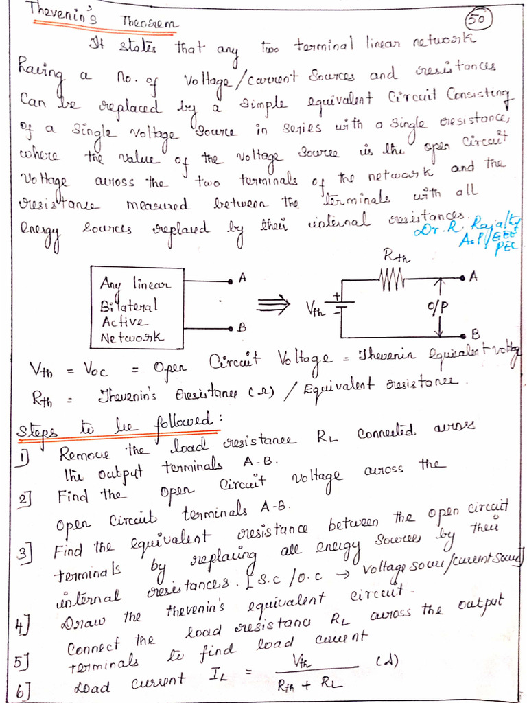 Thevenin S Theorem | PDF