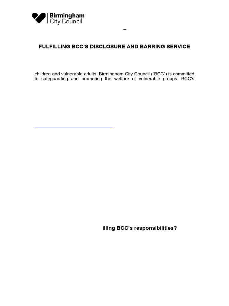 DBS Third Party Policy Statement AF | PDF | Justice | Crime & Violence