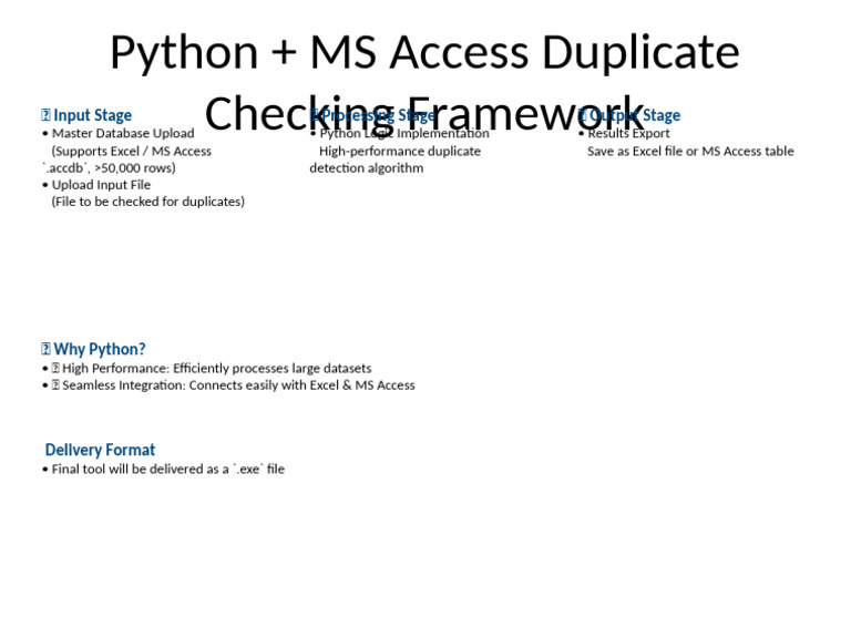 Python Access Duplicate Check Framework | PDF
