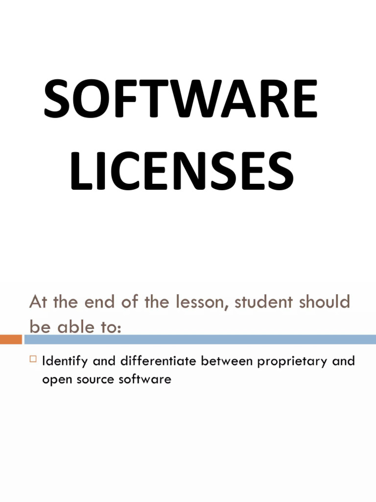 Software License | PDF