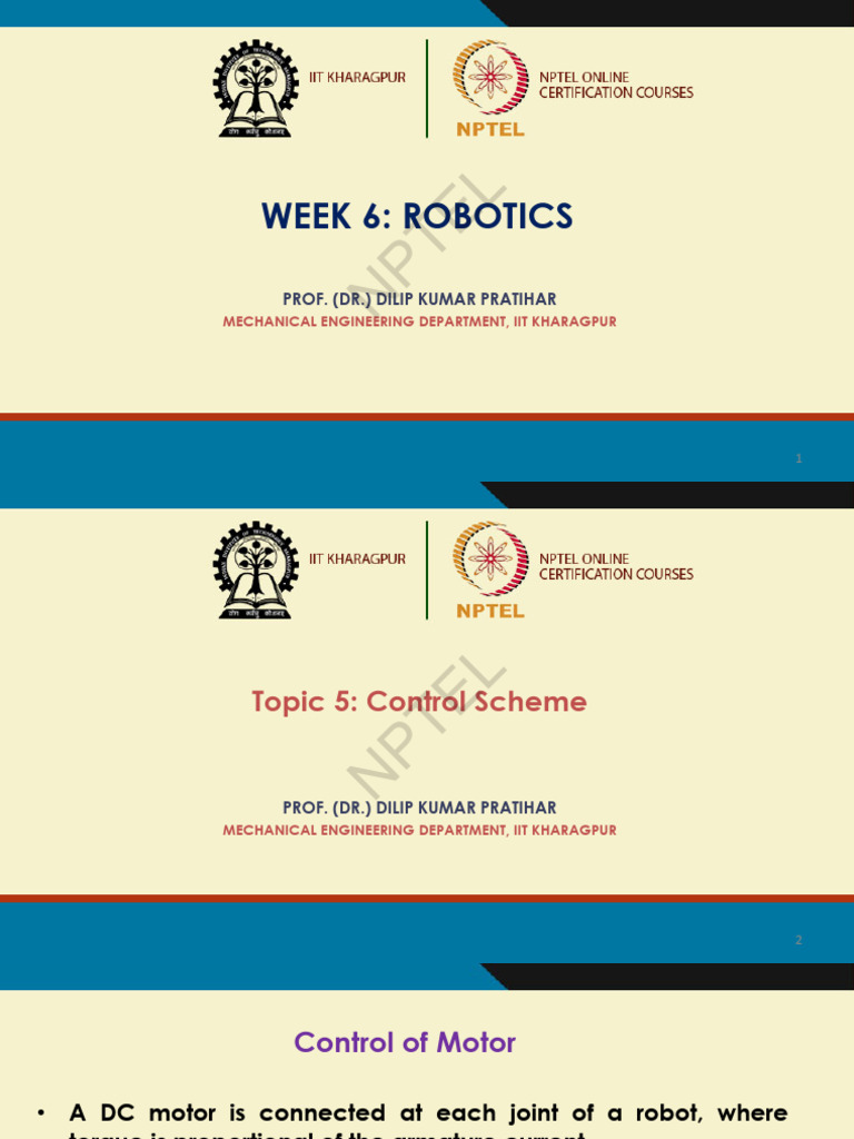 Week 6: Robotics Control Schemes | PDF | Inductance | Sensor