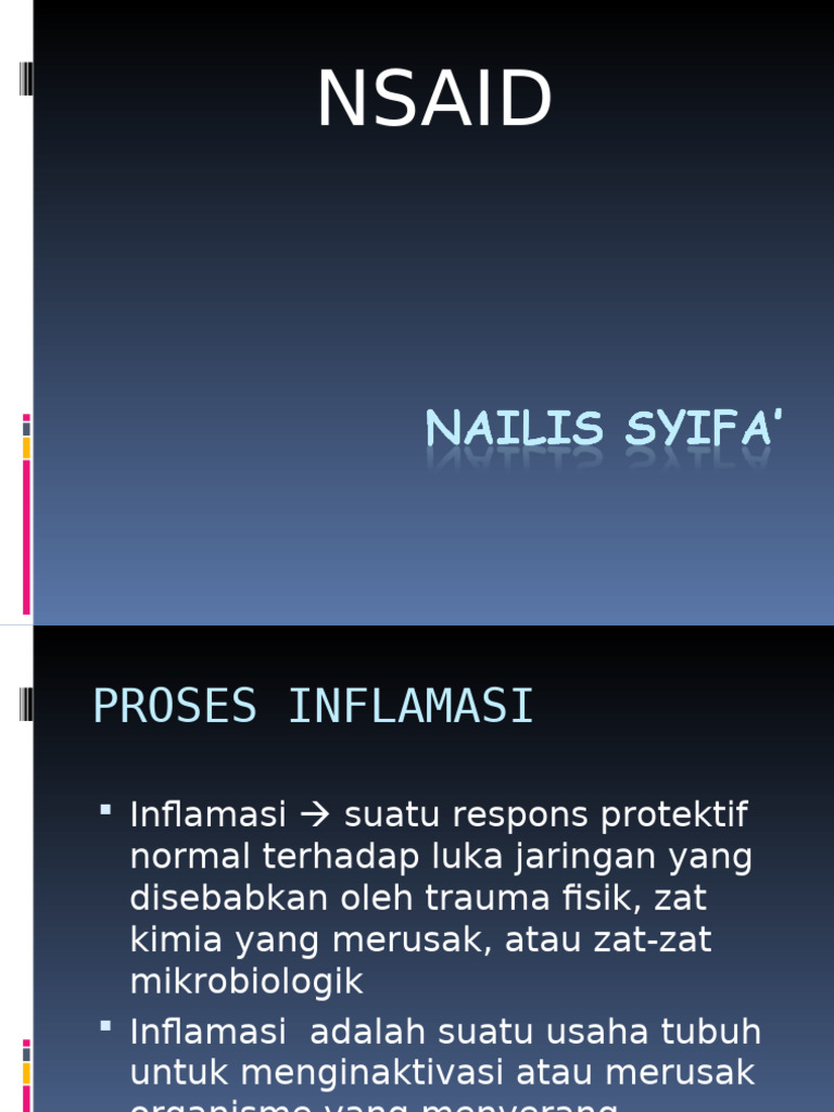 Mekanisme dan Efek NSAID pada Inflamasi | PDF