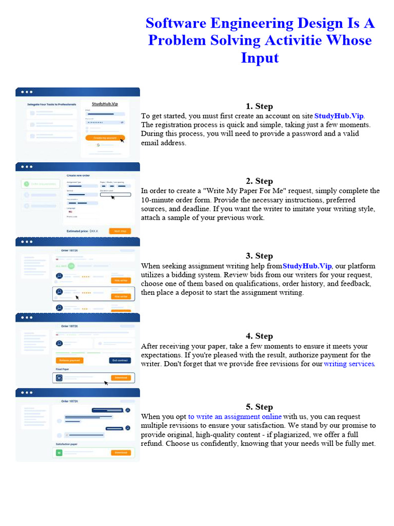 Software Engineering Design Is A Problem Solving Activitie Whose Input ...