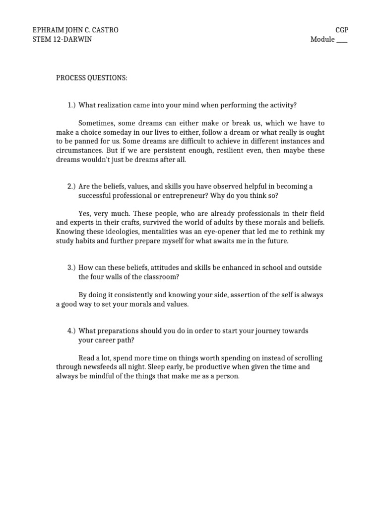 Pursuing Dreams: Insights for Success | PDF