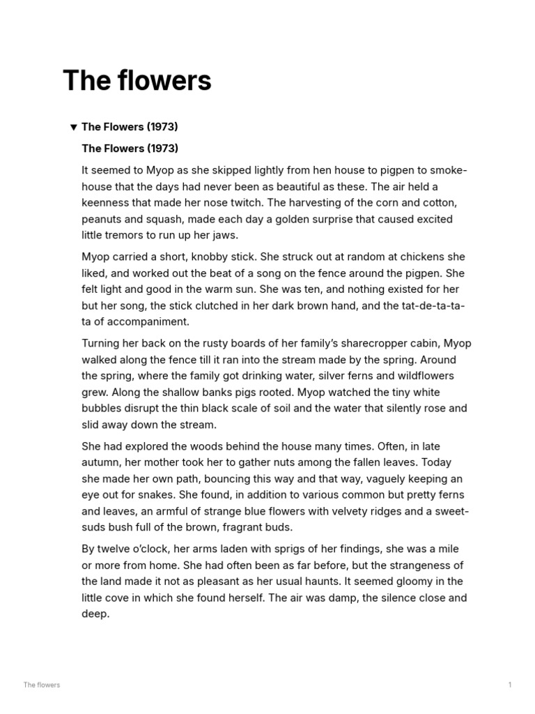 The Flowers Pdf