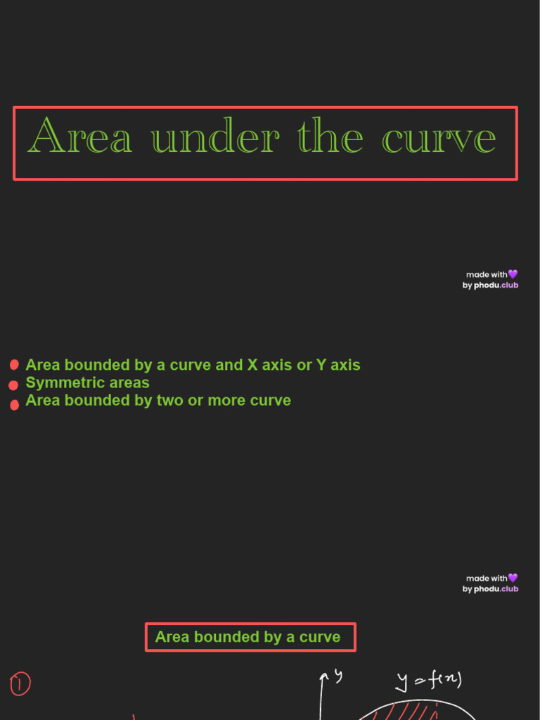 Area Calculations for Curves | PDF