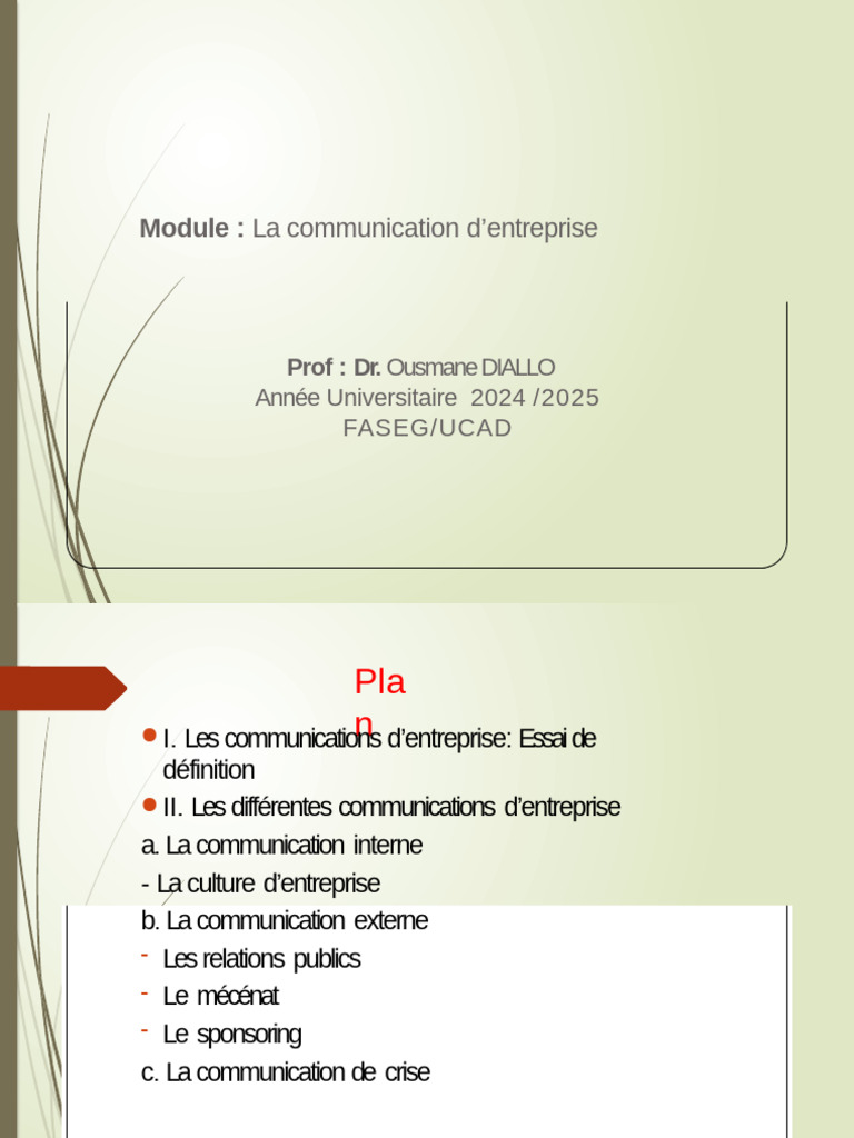 Communication d'entreprise : définitions et types | PDF | Business | la ...