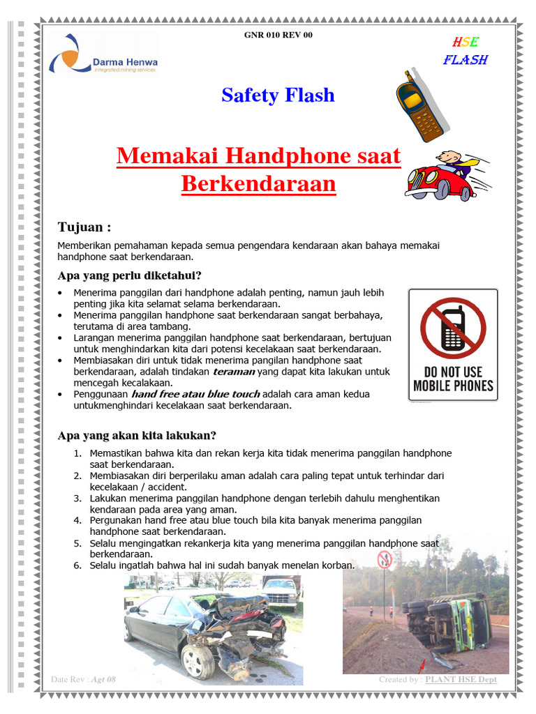 Bahaya Handphone Saat Berkendara | PDF