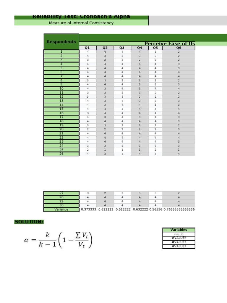 Research Raw Data 2 | PDF | Internal Consistency | Evaluation Methods