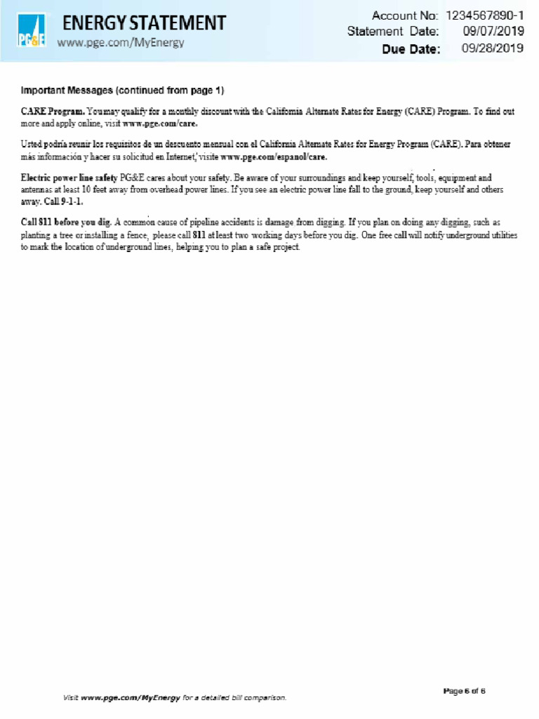 Pg&e P6 | PDF