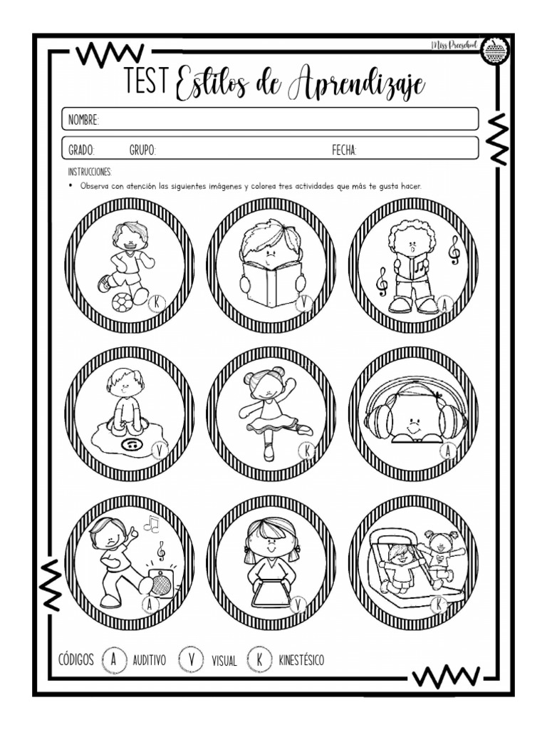 Test de Estilos de Aprendizaje Infantil | PDF