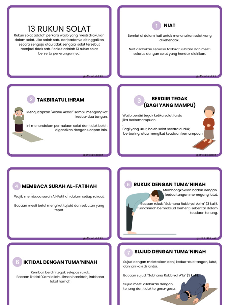 13 Rukun Solat | PDF