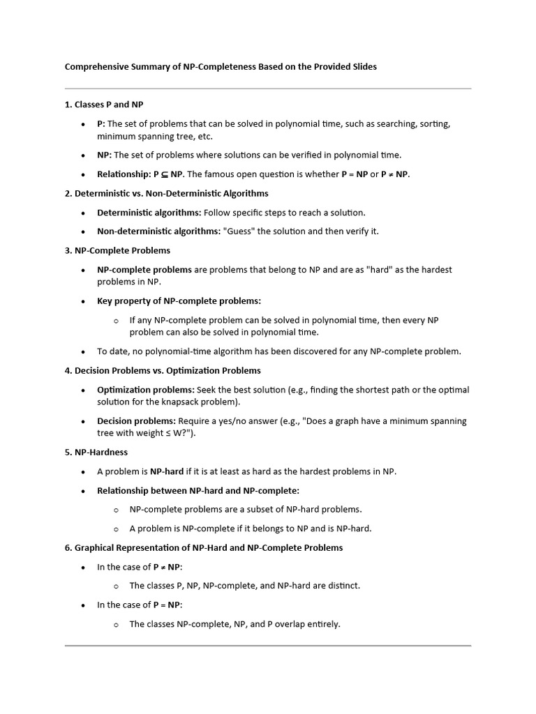 NP-Completeness Overview and Key Concepts | PDF