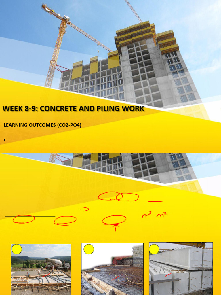 Concrete and Piling Work Estimation Guide | PDF | Concrete | Deep ...