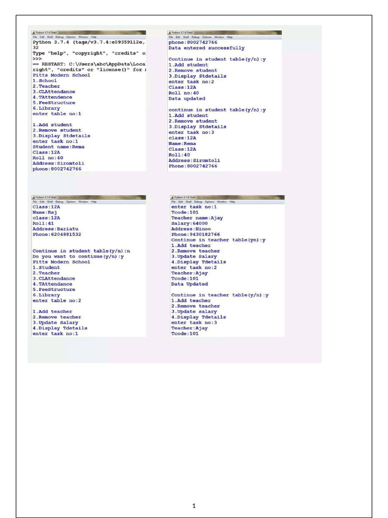 School Management System Overview | PDF | Databases | Computing