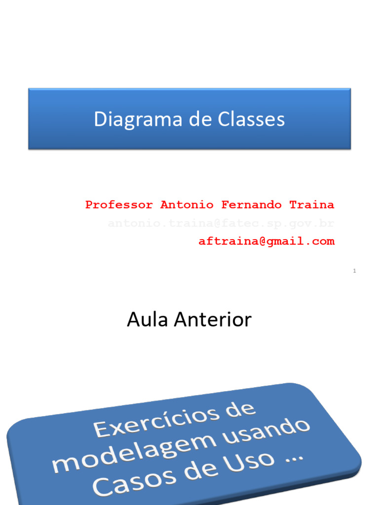 Diagrama de Classes e Objetos UML | PDF | Classe (programação de ...