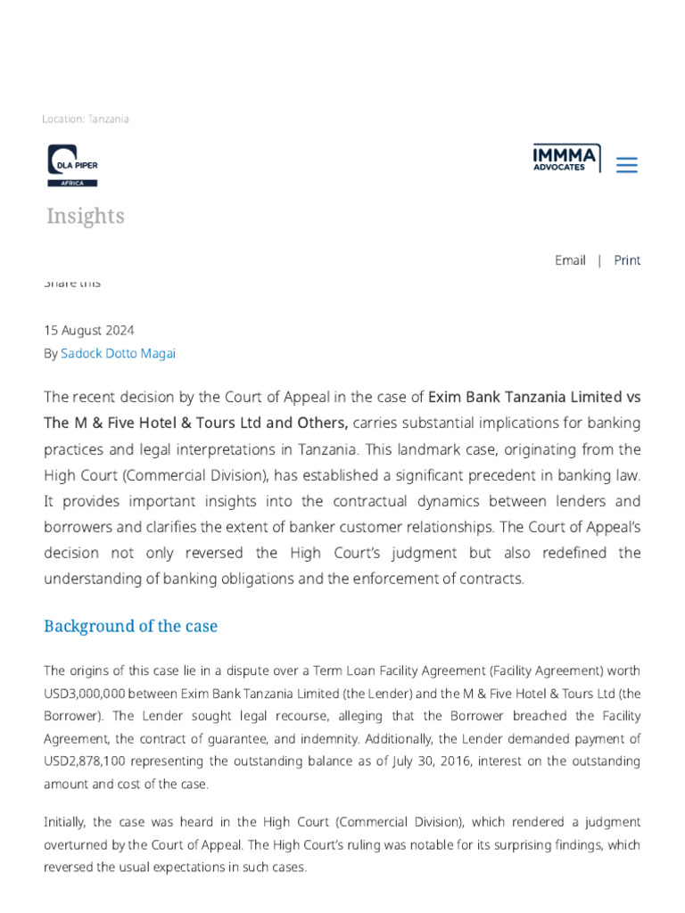 Court of Appeal Ruling on Banking Law | PDF | Loans | Banks