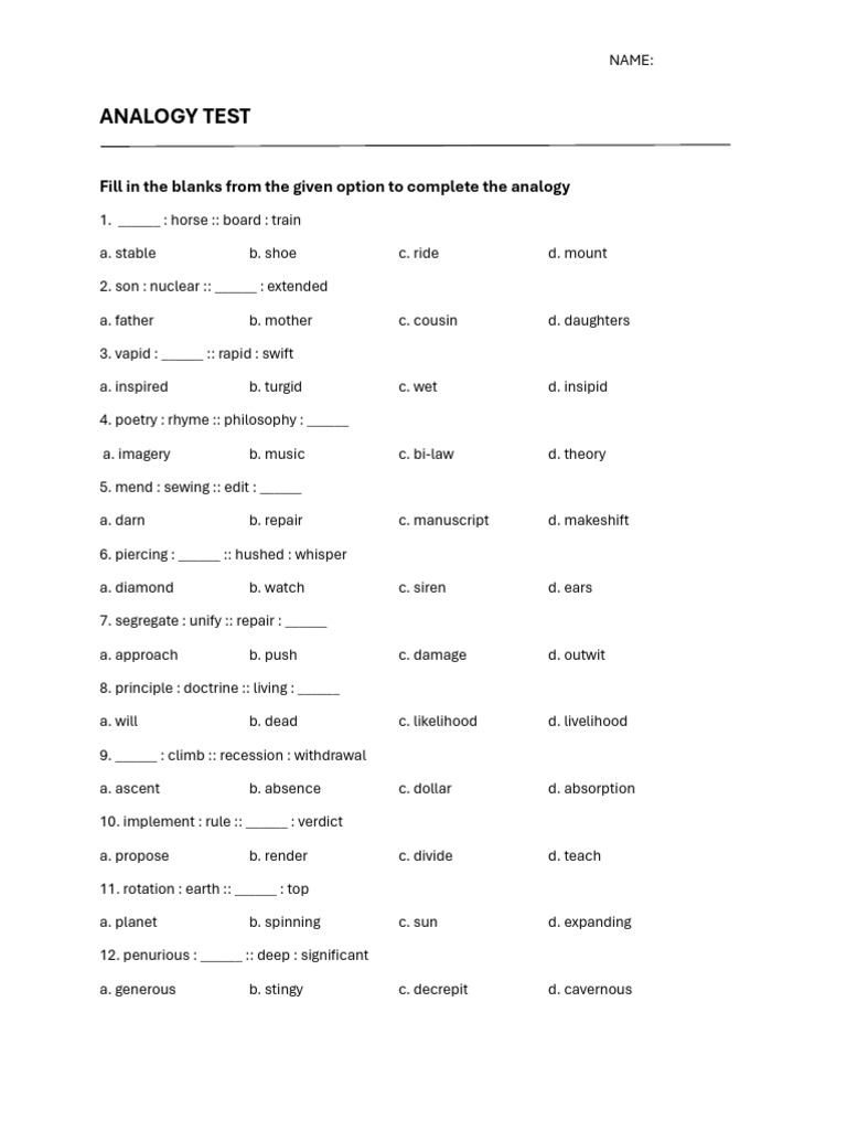 Complete the Analogy Test | PDF | Chess | Chess Openings