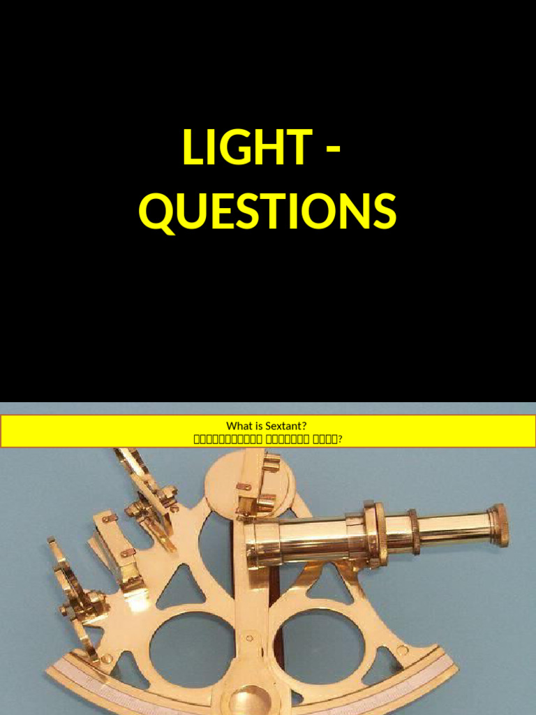 Light - Questions | PDF