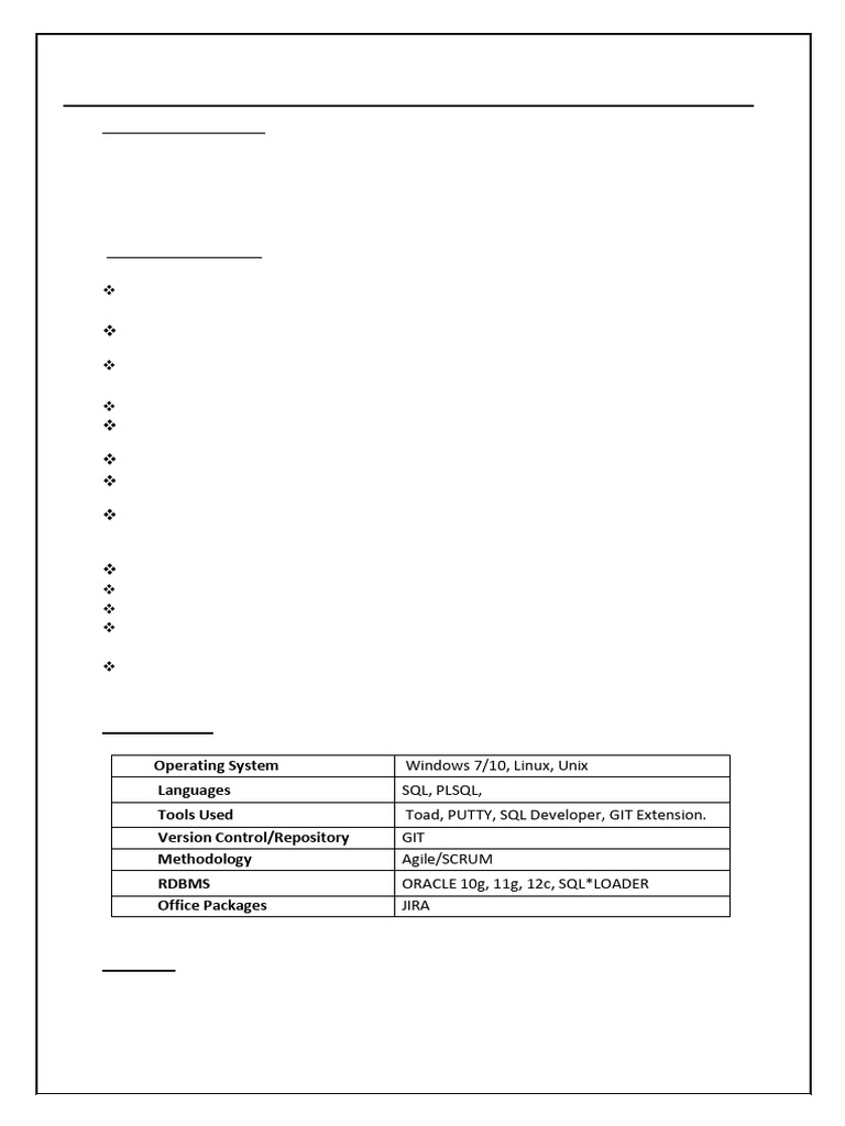 PLSQL Developer Resume - Harsha Vardhan | PDF | Pl/Sql | Sql