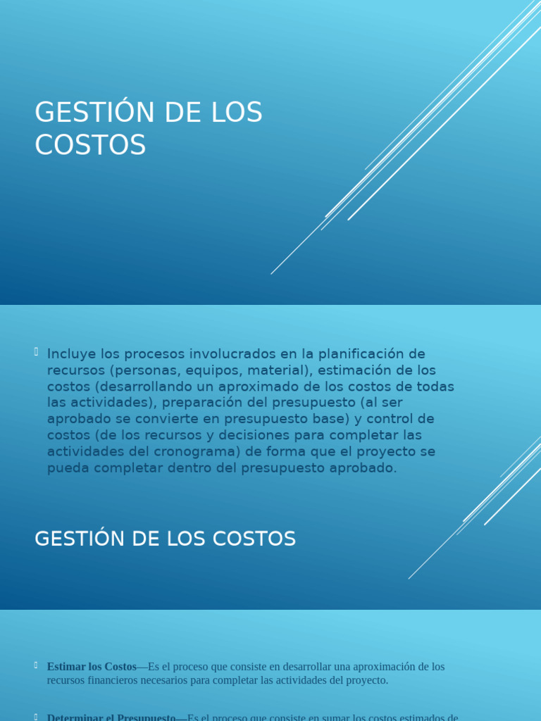 Gestión de Costos en Proyectos Efectiva | PDF | Presupuesto | Planificación