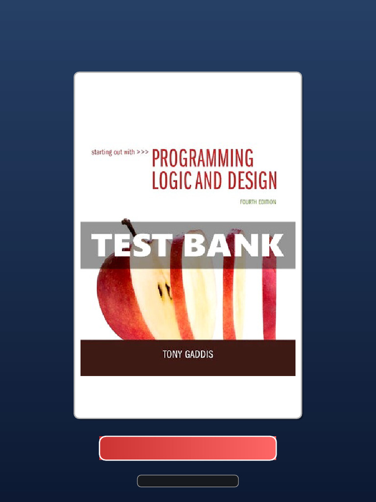 Starting Out With Programming Logic and Design 4th Edition Tony Gaddis ...