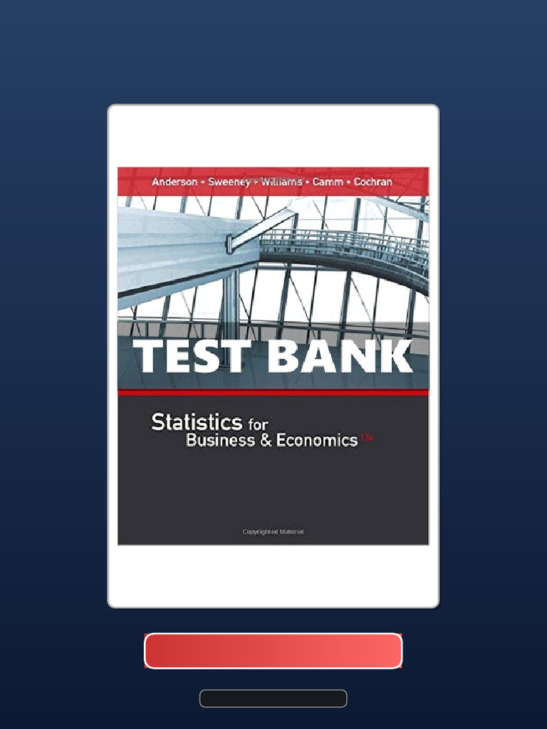 Statistics For Business and Economics 13th Ed Anderson Ebook and ...