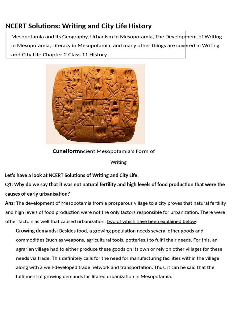 Mesopotamia: Writing and Urban Life | PDF | Heaven | Mesopotamia