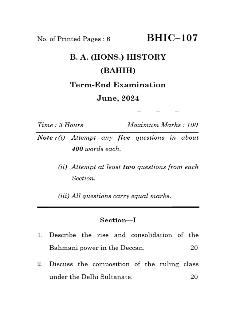 Bhic 107 | PDF
