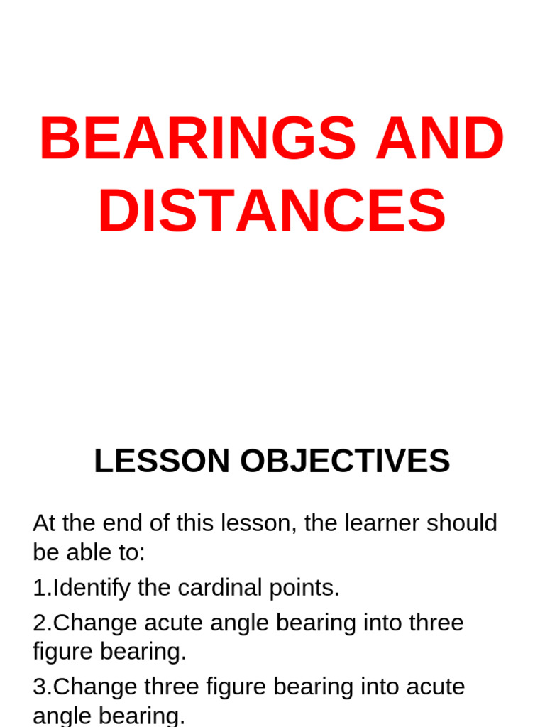 Bearings and Distances | PDF | Angle | Navigation