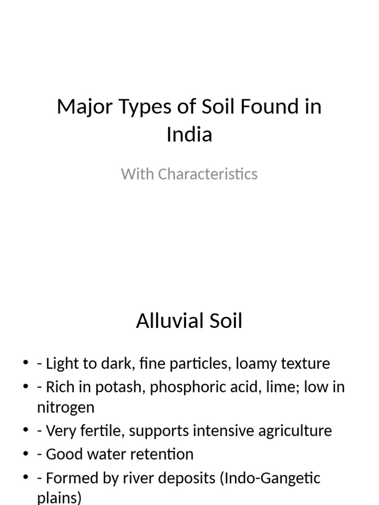 Major Types of Soil in India | PDF